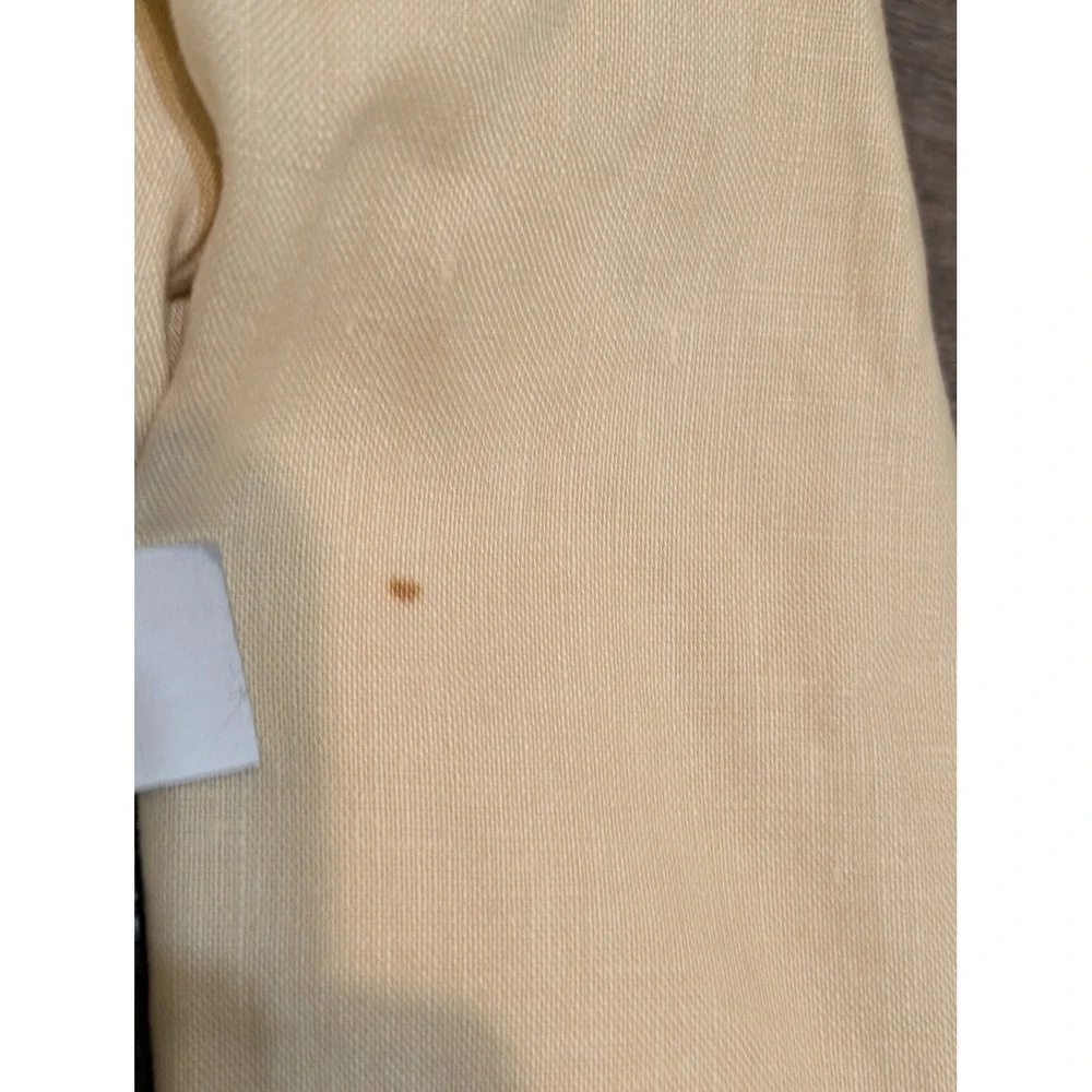 Lauren Ralph Lauren Womens 8 Linen Blazer Cream One‎ Button Jacket READ